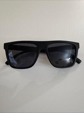 Steve Madden Bosco Matte Black Sunglasses with Gray Lenses 54-18-144